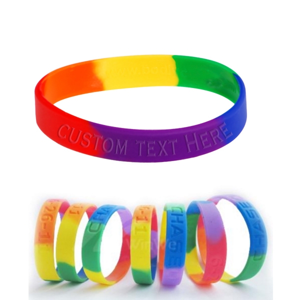 SUN1108 RSUNbow Silicone Wristband Bracelets
