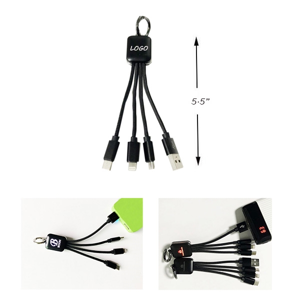 SUN1225 3-in-1 Charging Cable with Key ChSUN
