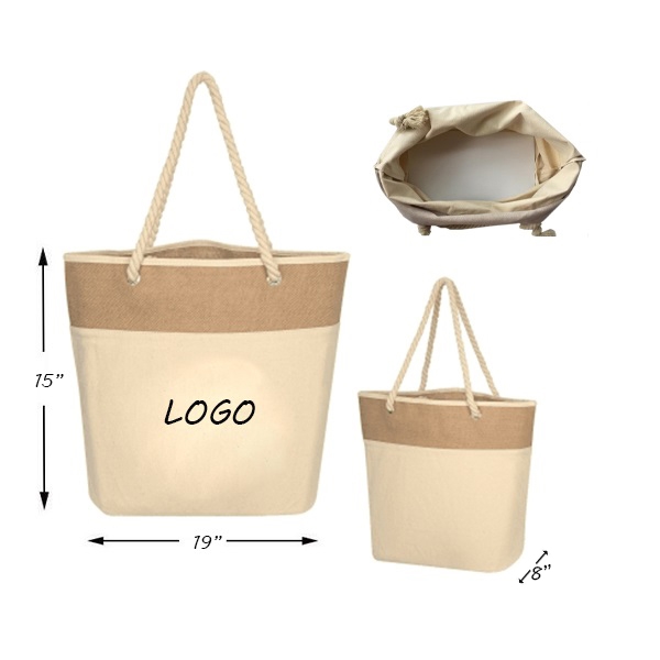 SUN1157 Cotton Tote Bag With Rope Handle